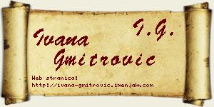 Ivana Gmitrović vizit kartica